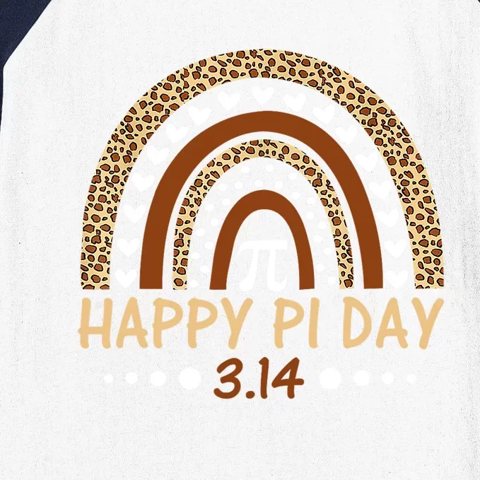 Funny Leopard Rainbow Happy Pi Day Mathematic Math Teacher Gift Baseball Sleeve Shirt