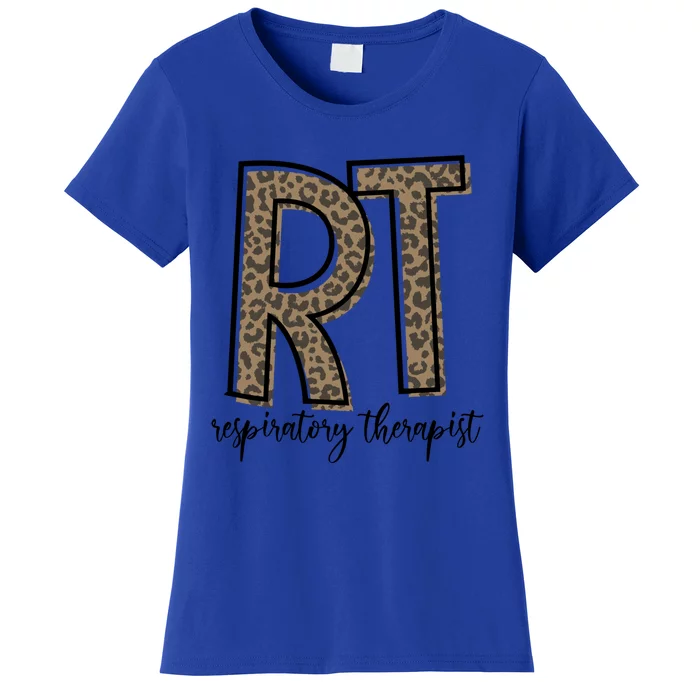 Funny Leopard Rt Therapist Respiratory Therapist Week Funny Gift Women's T-Shirt