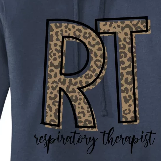 Funny Leopard Rt Therapist Respiratory Therapist Week Funny Gift Women's Pullover Hoodie