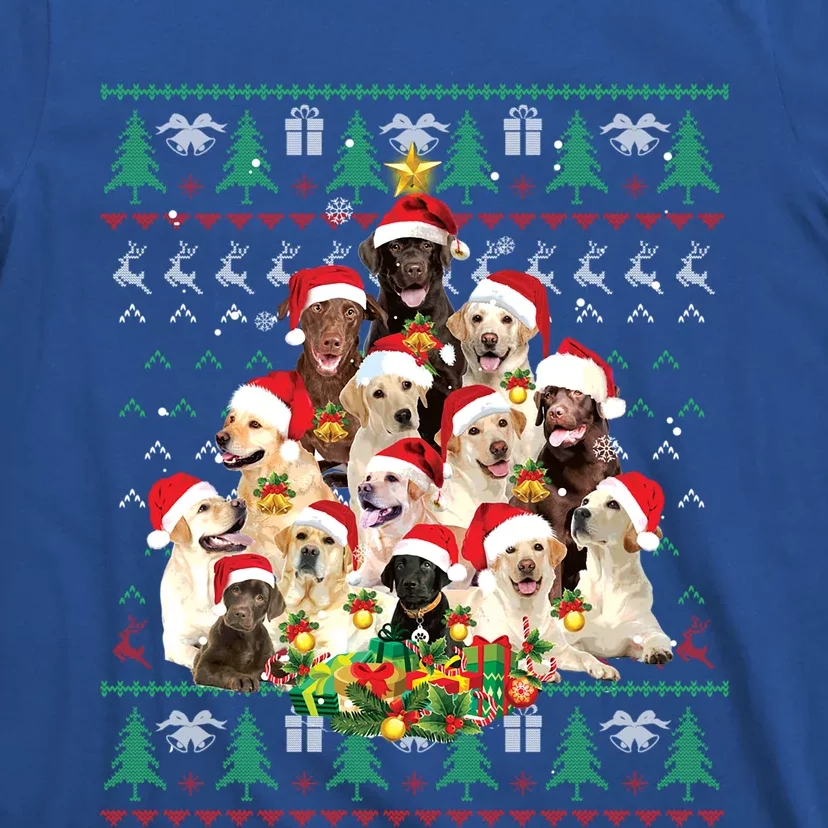 Funny Labrador Retriever Christmas Tree Ugly Sweater Gift T-Shirt