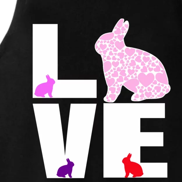 Funny Love Rabbit Bunny Animal Toys Pet Lovers Funny Gift Ladies Tri-Blend Wicking Tank