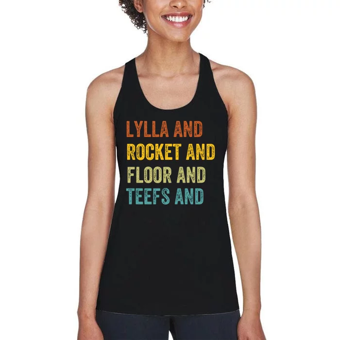 Funny Lylla & Rocket & Floor & Teefs Women's Racerback Tank