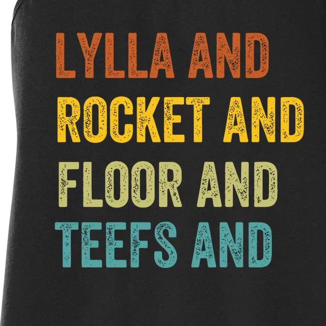 Funny Lylla & Rocket & Floor & Teefs Women's Racerback Tank