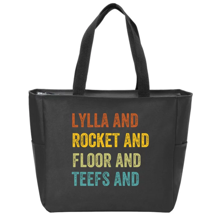 Funny Lylla & Rocket & Floor & Teefs Zip Tote Bag