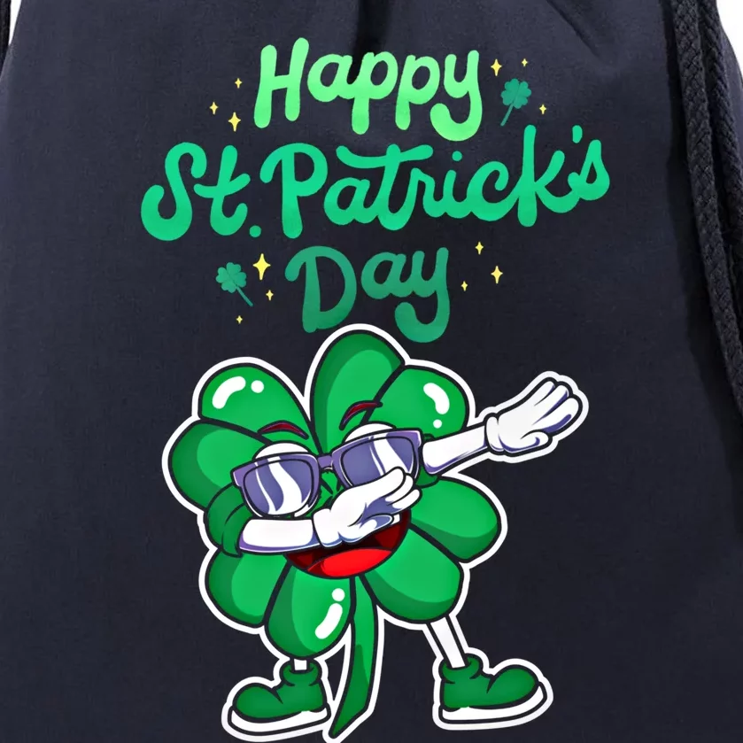 Funny Lucky St PatrickS Day Dabbing Irish Shamrock Glasses Gift Drawstring Bag