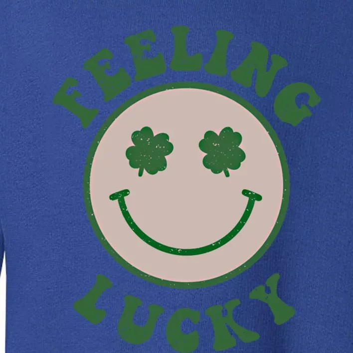 Feeling Lucky Smile Face St Patrick Day Funny Gift Toddler Sweatshirt