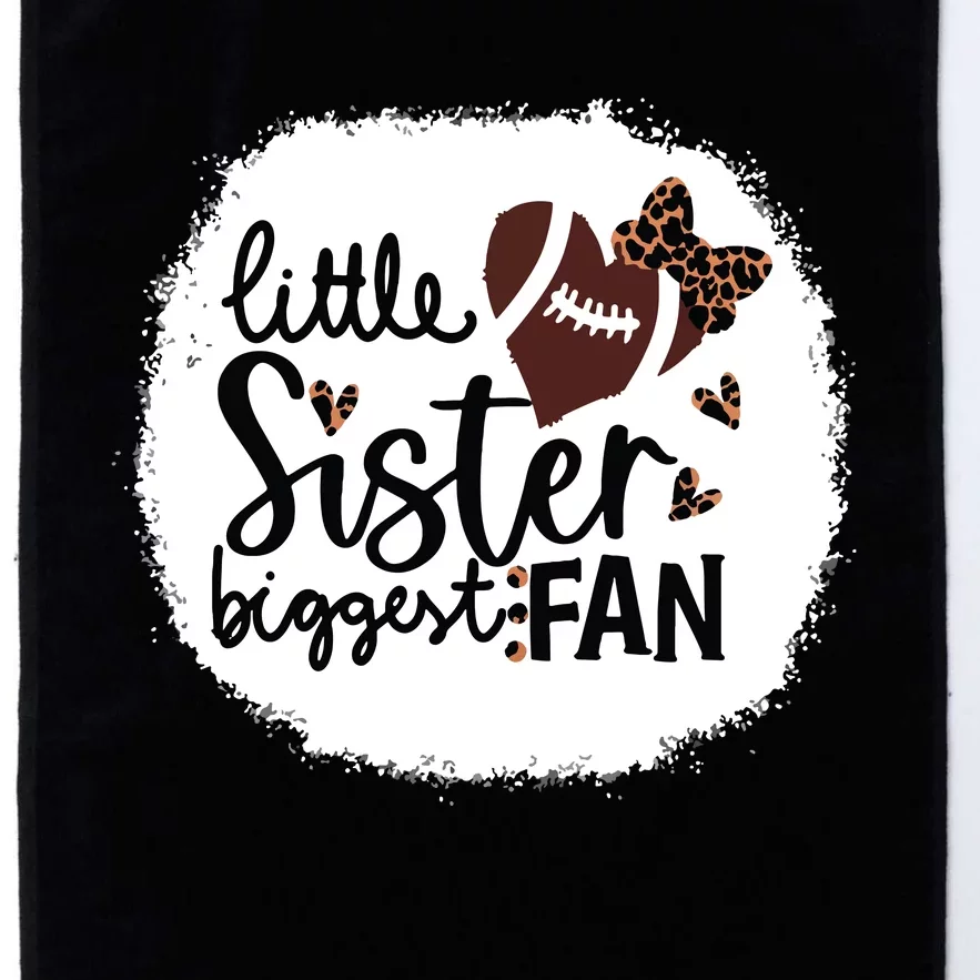 Football Little Sister Biggest Fan Shirts Football Sister Platinum Collection Golf Towel