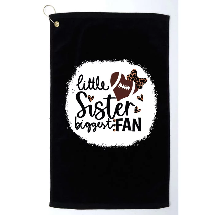 Football Little Sister Biggest Fan Shirts Football Sister Platinum Collection Golf Towel