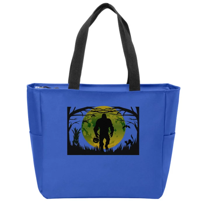 Funny Lonely Sasquatch Bigfoot Halloween Gift Zip Tote Bag