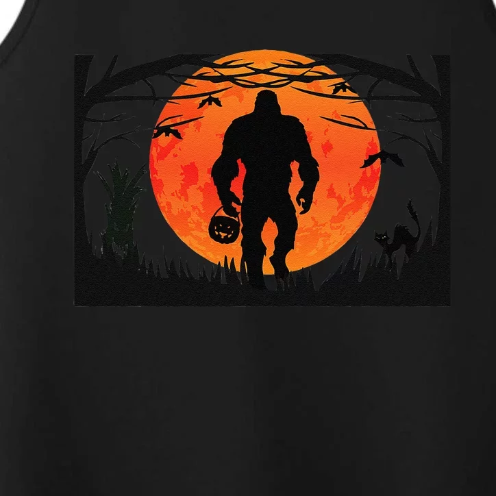 Funny Lonely Sasquatch Bigfoot Halloween Performance Tank