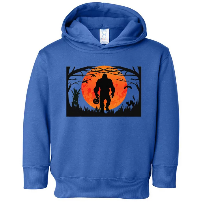 Funny Lonely Sasquatch Bigfoot Halloween Toddler Hoodie