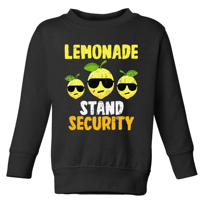 Funny Lemonade Stand Security Lemon Juice Sunglasses Toddler Sweatshirt