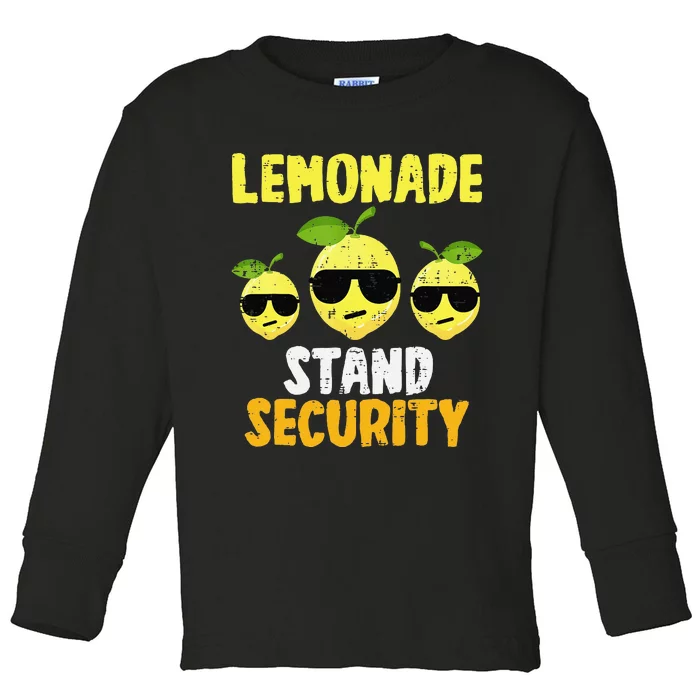 Funny Lemonade Stand Security Lemon Juice Sunglasses Toddler Long Sleeve Shirt