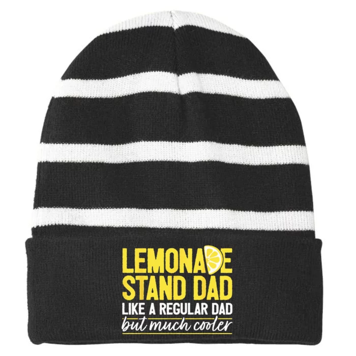 Family Lemonade Stand Dad Striped Beanie with Solid Band