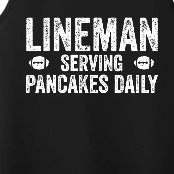 Football Lineman Serving Pancakes Daily Performance Tank