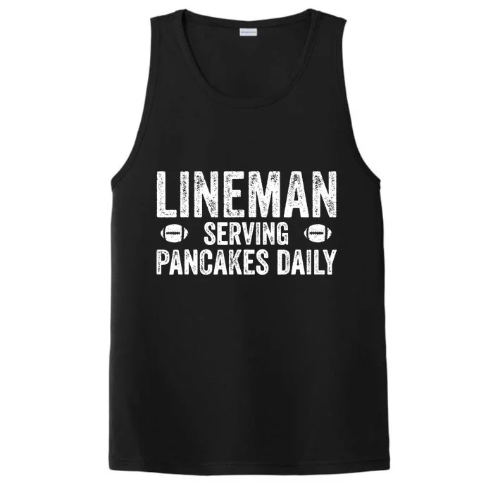 Football Lineman Serving Pancakes Daily Performance Tank