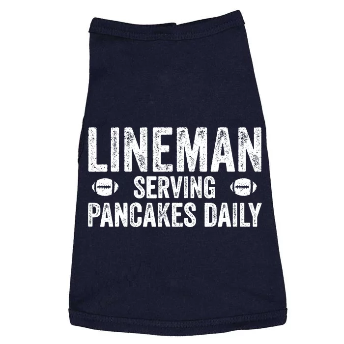 Football Lineman Serving Pancakes Daily Doggie Tank