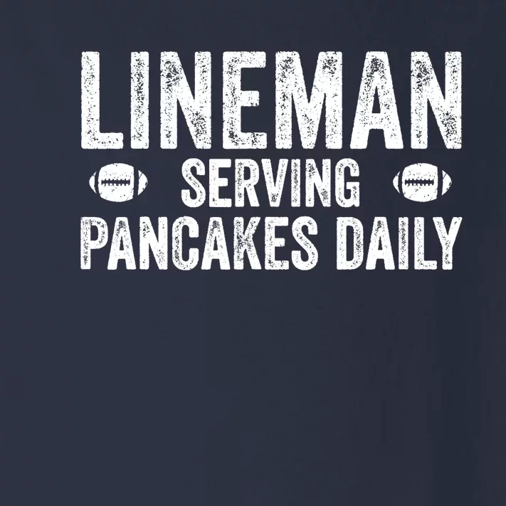 Football Lineman Serving Pancakes Daily Toddler Long Sleeve Shirt