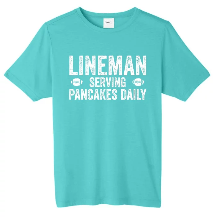 Football Lineman Serving Pancakes Daily ChromaSoft Performance T-Shirt