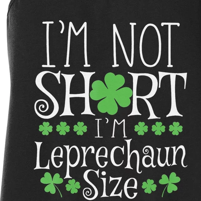 Funny Leprechaun Size St Patricks Day Women's Racerback Tank