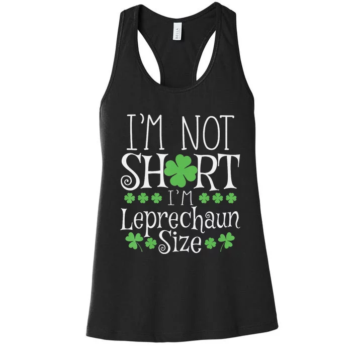 Funny Leprechaun Size St Patricks Day Women's Racerback Tank