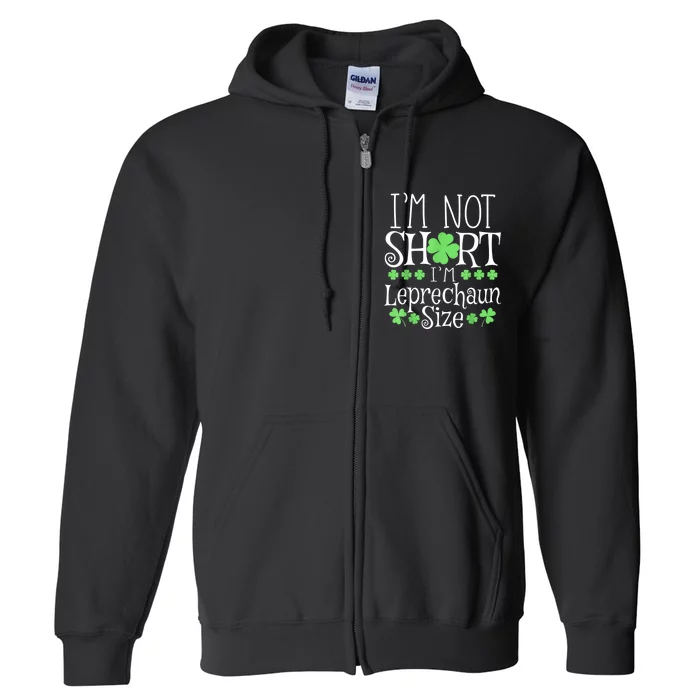 Funny Leprechaun Size St Patricks Day For & Women Full Zip Hoodie