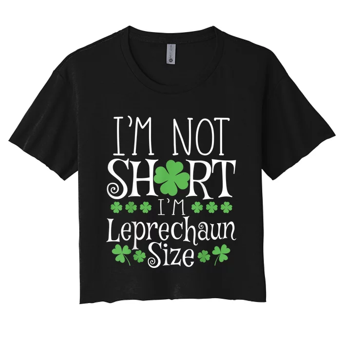 Funny Leprechaun Size St Patricks Day Shirt for  & Women's Crop Top Tee