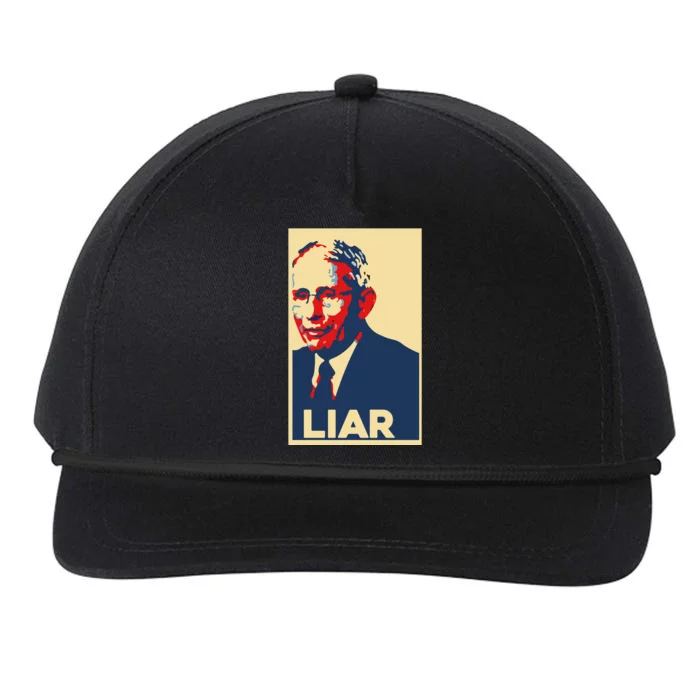 Fauci Liar Shirt Retro Vintage Dr Fauci Anthony Fauci Liar Snapback Five-Panel Rope Hat