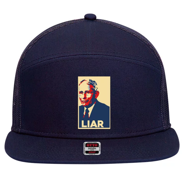 Fauci Liar Shirt Retro Vintage Dr Fauci Anthony Fauci Liar 7 Panel Mesh Trucker Snapback Hat