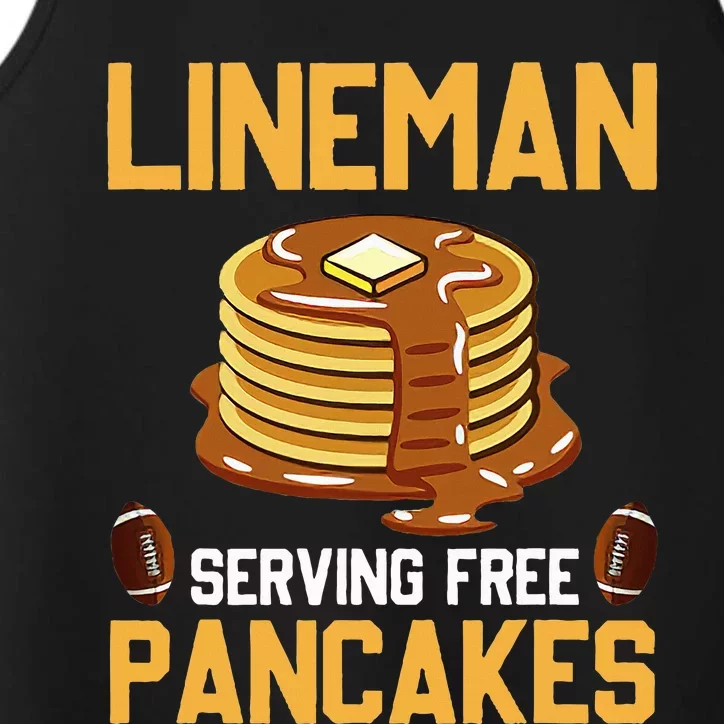 Football Lineman Serving Pancakes Daily Offensive Lineman Performance Tank