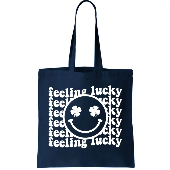 Feeling Lucky Smiley Irish Clover Tote Bag