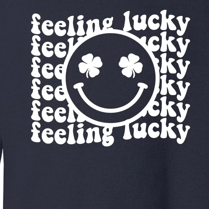 Feeling Lucky Smiley Irish Clover Toddler Sweatshirt