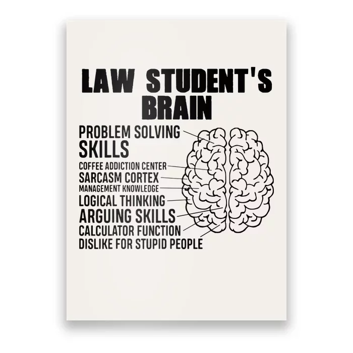 Funny Law Students Saying Lawyer Gift Study Law Student Poster