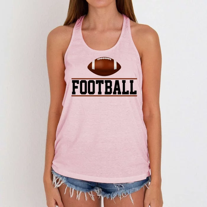 Football Lover Sport Hobby Women's Knotted Racerback Tank