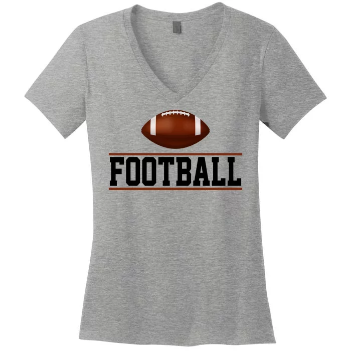 Football Lover Sport Hobby Women's V-Neck T-Shirt