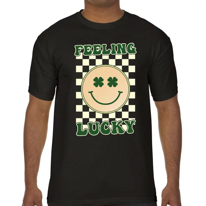 Feeling Lucky St Patricks Day Smiley Comfort Colors T-Shirt