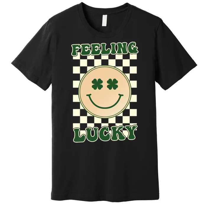 Feeling Lucky St Patricks Day Smiley Premium T-Shirt