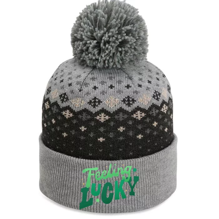 Feeling Lucky St Patrick's Day Festive The Baniff Cuffed Pom Beanie