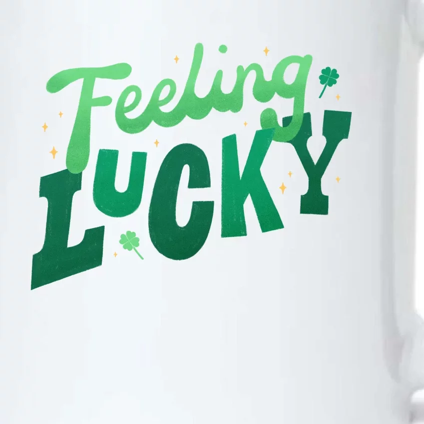 Feeling Lucky St Patrick's Day Festive Black Color Changing Mug