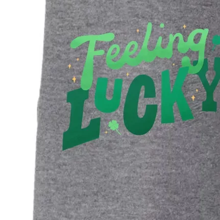 Feeling Lucky St Patrick's Day Festive Doggie 3-End Fleece Hoodie