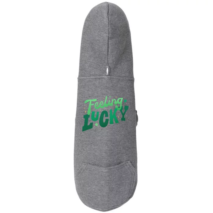 Feeling Lucky St Patrick's Day Festive Doggie 3-End Fleece Hoodie