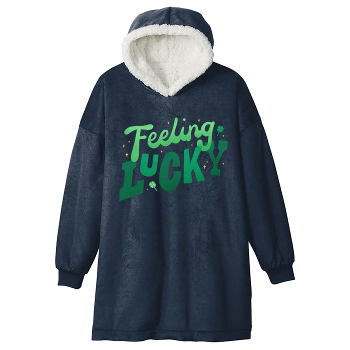 Feeling Lucky St Patrick's Day Festive Hooded Wearable Blanket