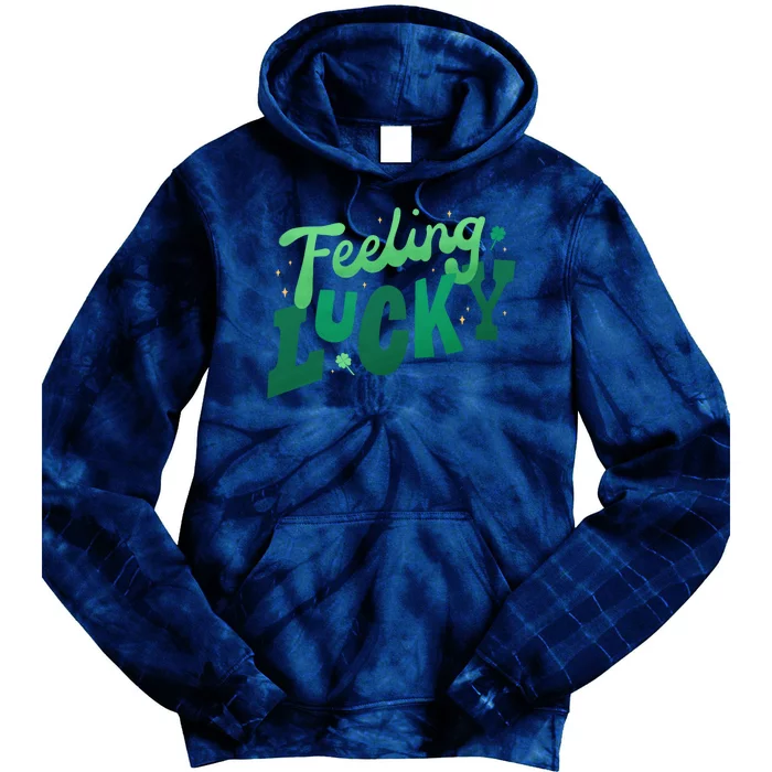 Feeling Lucky St Patrick's Day Festive Tie Dye Hoodie