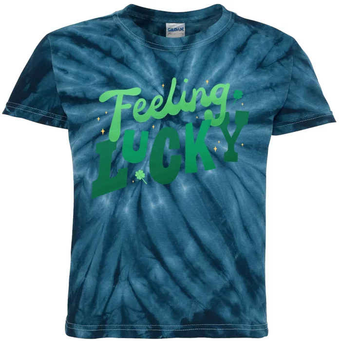 Feeling Lucky St Patrick's Day Festive Kids Tie-Dye T-Shirt