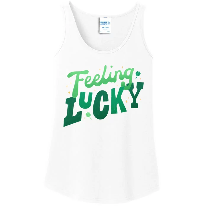 Feeling Lucky St Patrick's Day Festive Ladies Essential Tank