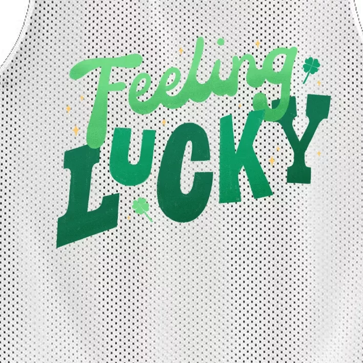 Feeling Lucky St Patrick's Day Festive Mesh Reversible Basketball Jersey Tank