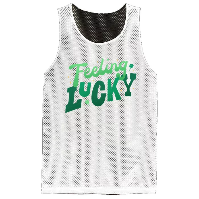 Feeling Lucky St Patrick's Day Festive Mesh Reversible Basketball Jersey Tank