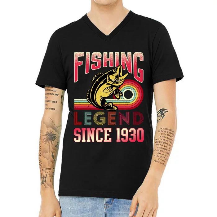 Fishing Legend Since 1930 V-Neck T-Shirt