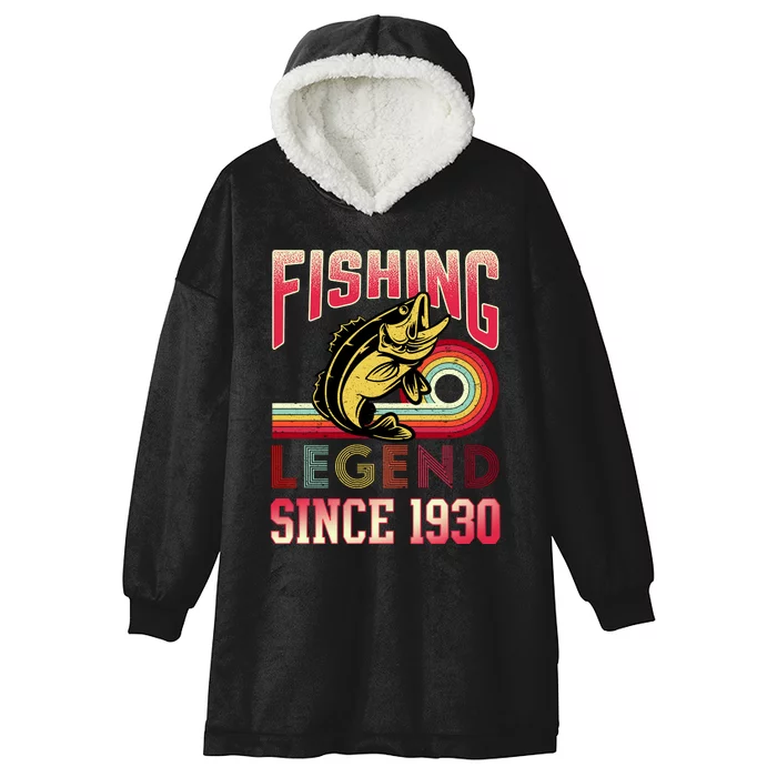 Fishing Legend Since 1930 Hooded Wearable Blanket