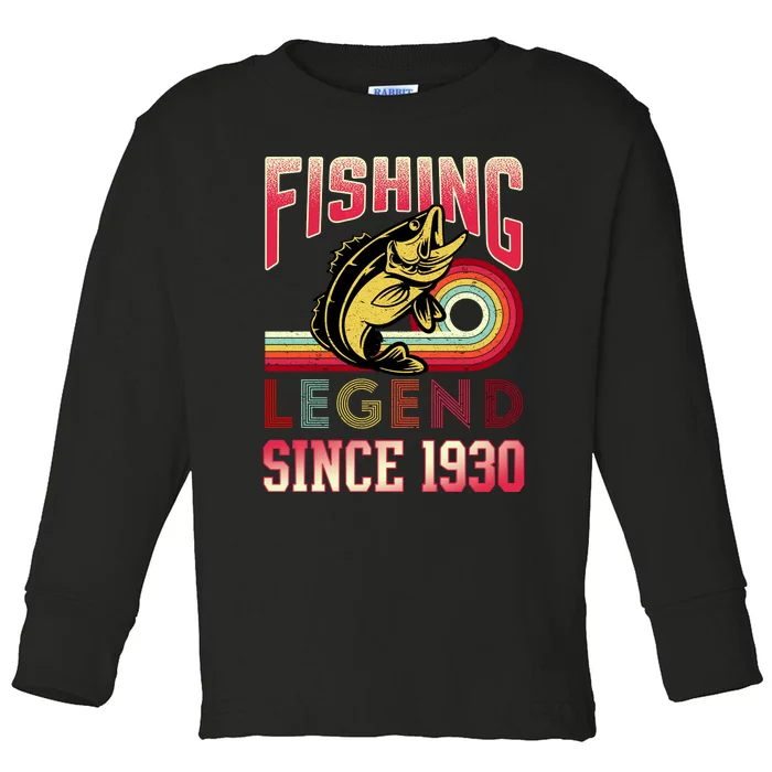 Fishing Legend Since 1930 Toddler Long Sleeve Shirt